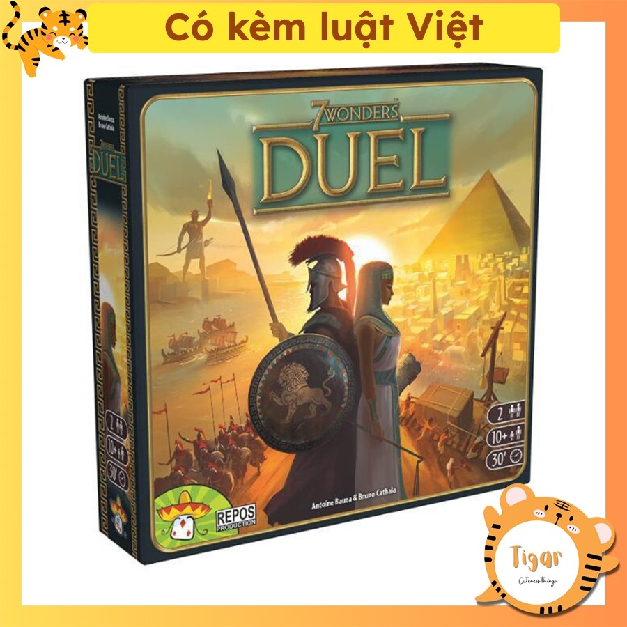 Boardgame 7 Wonders Duel Tigar เกมการจัดการยุทธวิธี