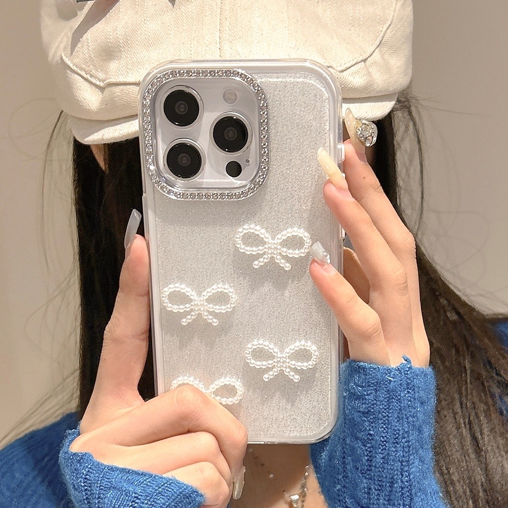 Glitter Pearl ผีเสื้ออะคริลิคเคสโทรศัพท์สําหรับ iPhone 16 Pro Max 16 Plus 15 Pro Max 15 Plus 14 13 12 11 Pro Max กันกระแทกป้องกันปลอก ราคา ถูกที่สุด ดีลบีเคเค แกลเลอรีภาพที่ 6