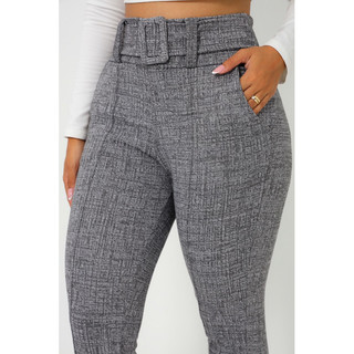 Calça Legging Feminina Skinny Social com Cinto fixo com Muito Elastano