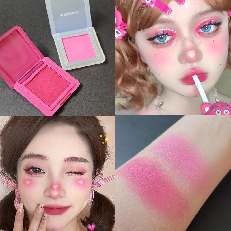 Monochrome Eye Shadow Pink Peach Pink Barbie Pink Rose Pink Dragon Fruit Eye Shadow Dish Mashed Pota