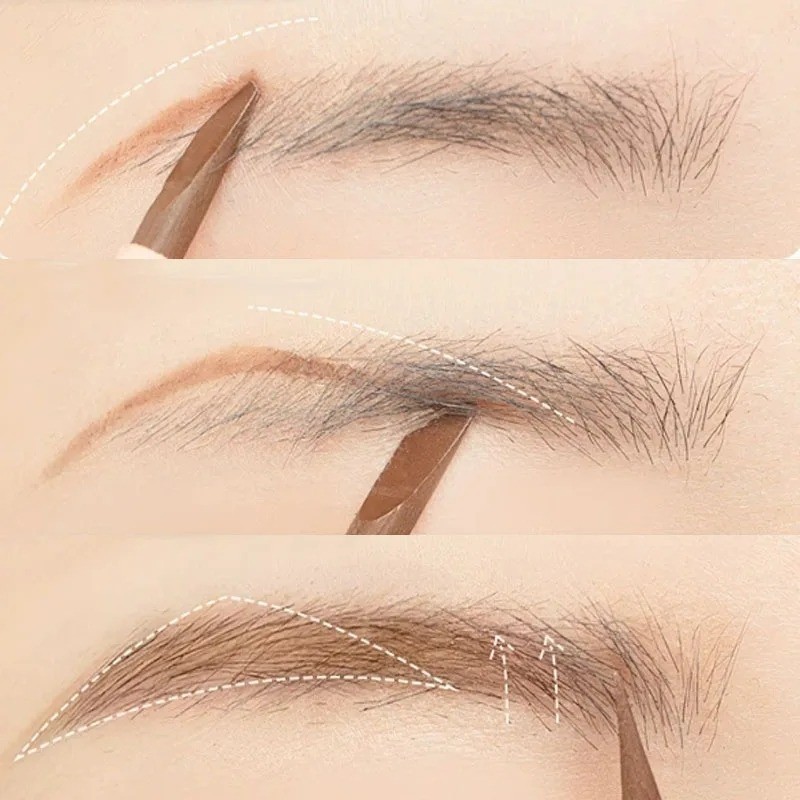 4 สี ติดทนนาน สีดํา สีน้ําตาล กันน้ํา ดินสอเขียนคิ้ว รูปที่ 3