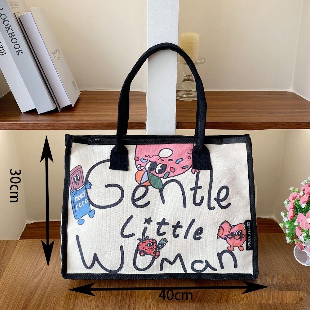 Tonfashion กระเป ๋ าผ ้ าใบความจุขนาดใหญ ่ กระเป ๋ าเดินทางอินเทรนด ์ , ขายร ้ อน Retro Casual Beach Bag Daily Life