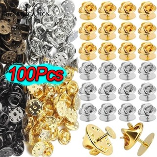 100 ชิ้น / เซต DIY ผีเสื้อ หมวก เข็มกลัด ชุดอุปกรณ์ สีเงิน โ…