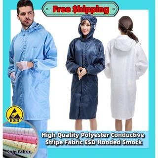 【Uhome】ชุดสูทกันไฟฟ้าสถิตย์ มีซิป กันฝุ่น กันไฟฟ้าสถิตย์ ESD…