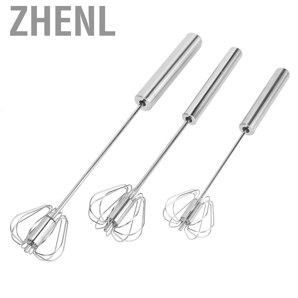 Zhenl Stainless Steel Semi-Automatic Egg Beater Mixer  Milk Frother Hand Turbo Beaters for Kitchen