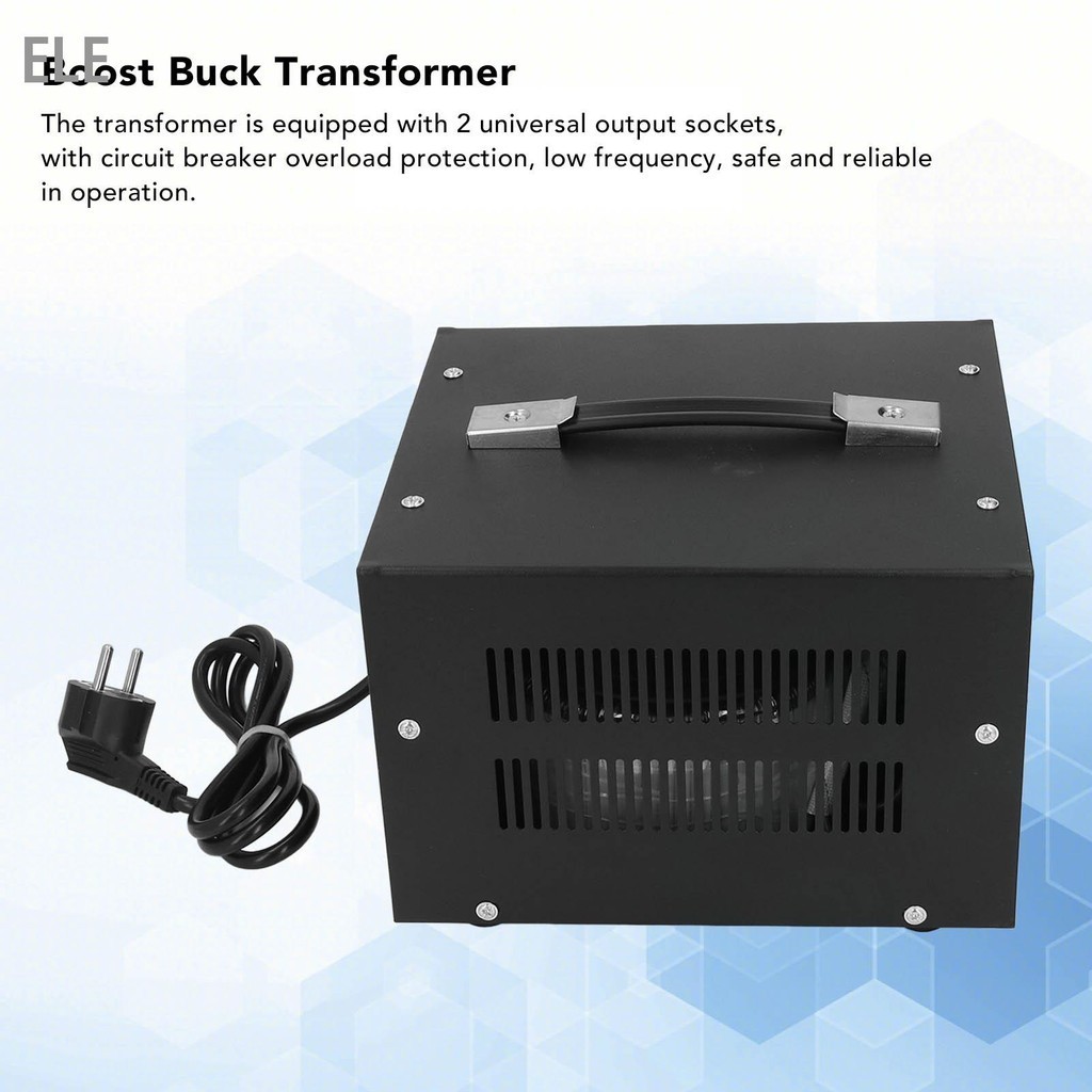 ELE 2000W เฟสเดียว Power Transformer Boost Buck ตัวแปลงแรงดันไฟฟ้า AC EU Plug 110 220V