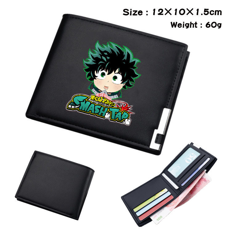 My Hero Academia Wallet Fashion Half Fold Wallet Short Wallet Student Card Bag Zero Wallet
