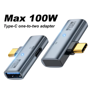 Fonken 2 in 1 อะแดปเตอร์ USB C ตัวผู้ เป็น USB 3.2 ตัวเมีย พร้อมพอร์ตชาร์จ PD100W รองรับฟังก์ชั่น OTG สําหรับโทรศัพท์มือถือ แล็ปท็อป
