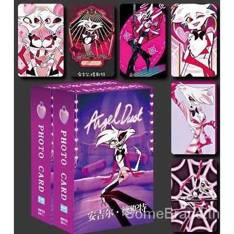 Hazbin Hotel Angel Dust Laser LOMO การ ์ ด 55 ชิ ้ นรอบการ ์ ด LOMO ขนาดเล ็ ก , 55 การ ์ ดเลเซอร ์ ในกล ่ องสามนิ ้ ว
