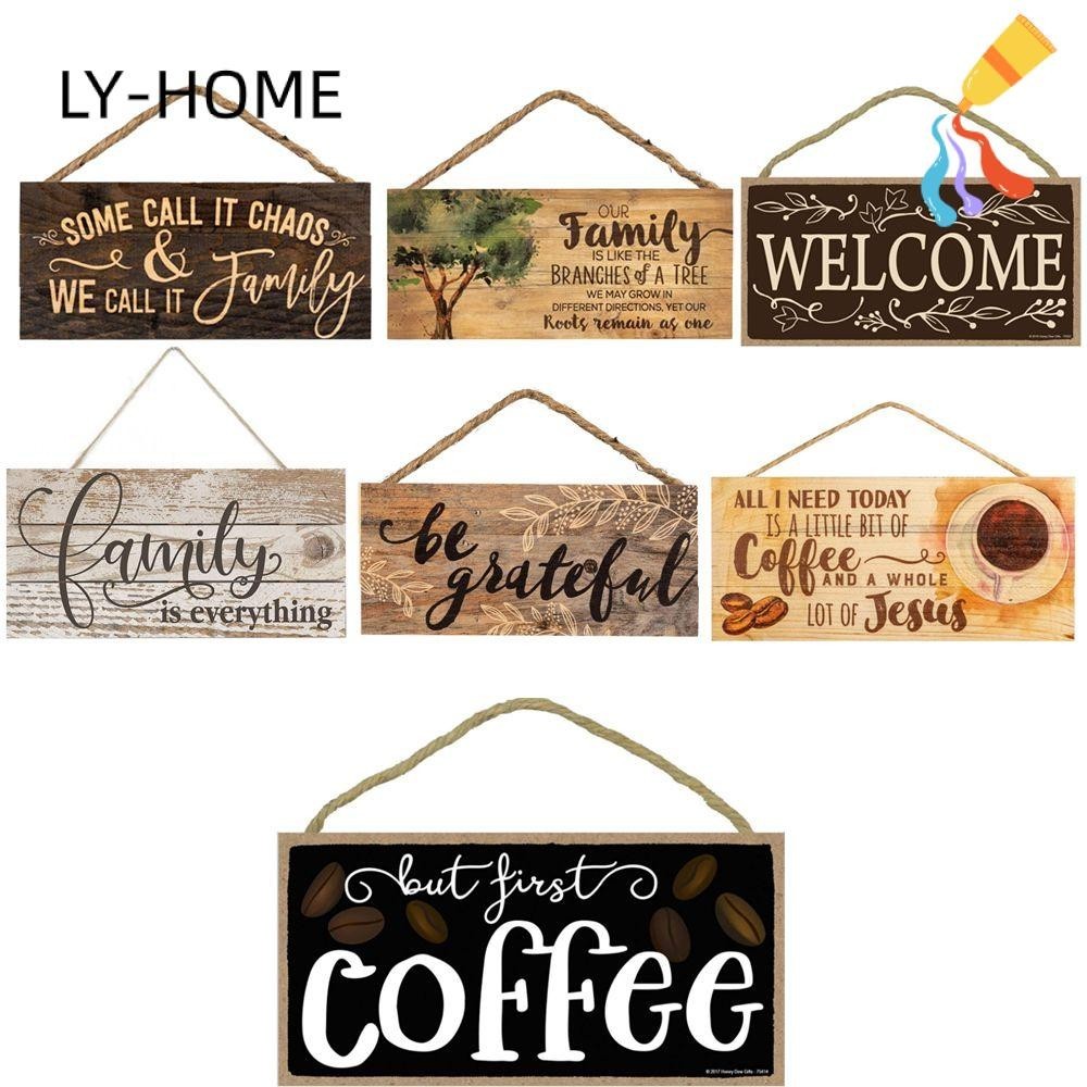 Ly ป้ายไม้ Welcome แนวเรียบง่าย สําหรับแขวนตกแต่งผนังบ้าน ประตู