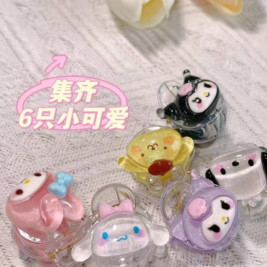 Fine Flash Sanrio Small Grab Clip Kuromi Cartoon Bangs Clip 2023