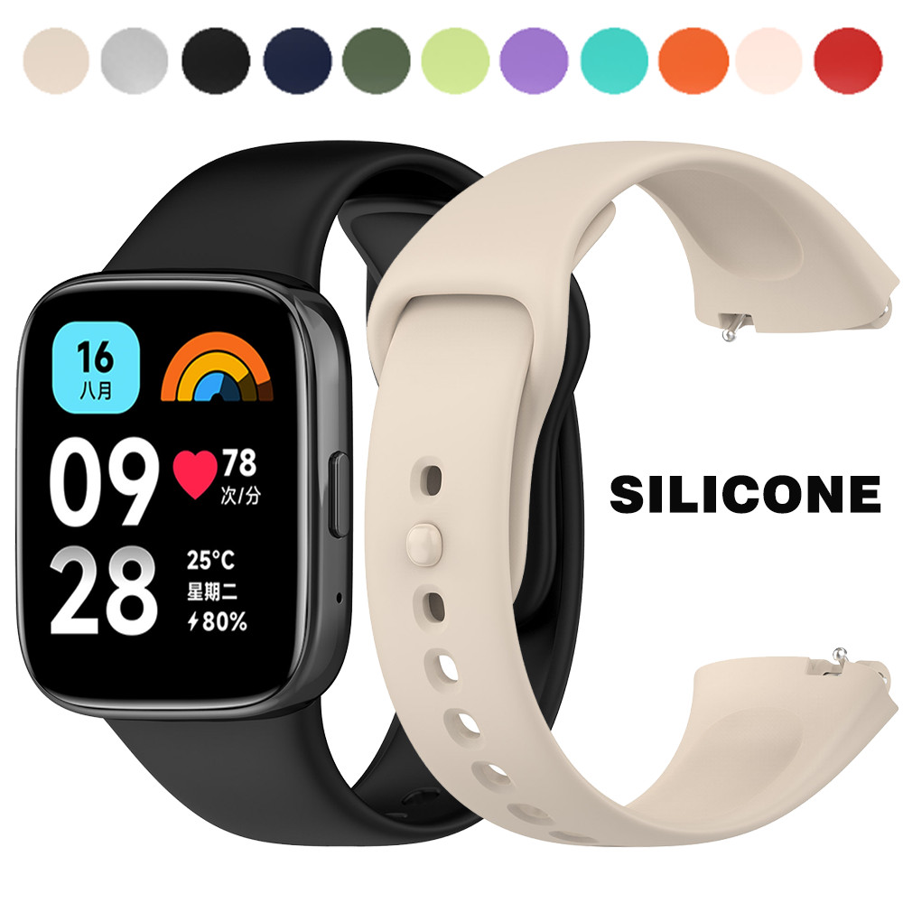 สายยางซิลิโคนสําหรับ Redmi Watch 3 ACTIVE Xiaomi Redmi Watch 3 ACTIVE Sport Smart Watch Strap