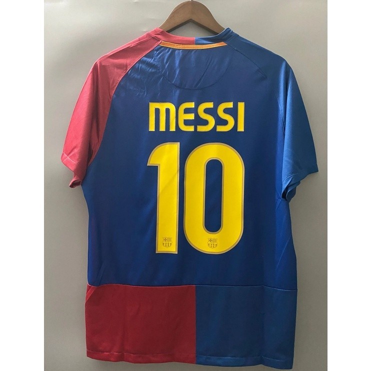 เสื ้ อเชิ ้ ตย ้ อนยุค/2008-09 Barcelona Home "Messi #10"
