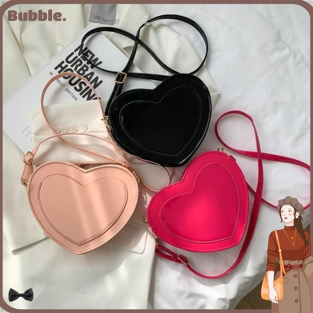 Bubble Heart Bag, Westernization Fashion Crossbody Bag, Simplicity Female Shoulder Bag