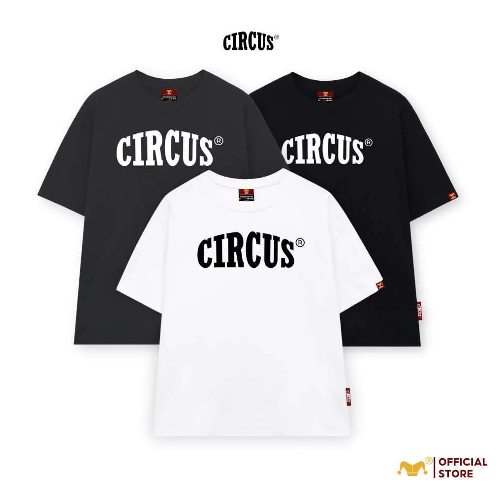 เสื้อยืด unisex oversize แบรนด์ท้องถิ่น ผ้าฝ้าย 100% - CODE BASIC B01 CIRCUS