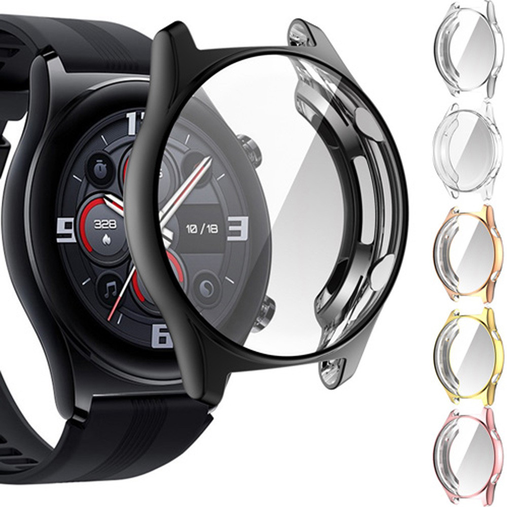 Honor GS4 GS3 WatchGS4 WatchGS3 Luxury Full Cover Electroplate ชุบ Soft TPU นาฬิกาสําหรับ Honor นาฬิกา GS 4 3 Anti-Fingerprints Anti Scratch นาฬิกากันชนป้องกันหน้าจอ