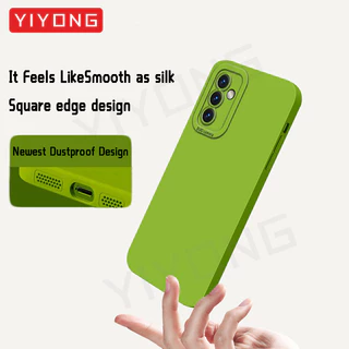 A56 A55 กรณี YIYONG Square ซิลิโคนเหลวสําหรับ Samsung Galaxy A56 A55 A54 A53 A52 s A52s 5G 56 55 54 กันกระแทกเคสโทรศัพท์