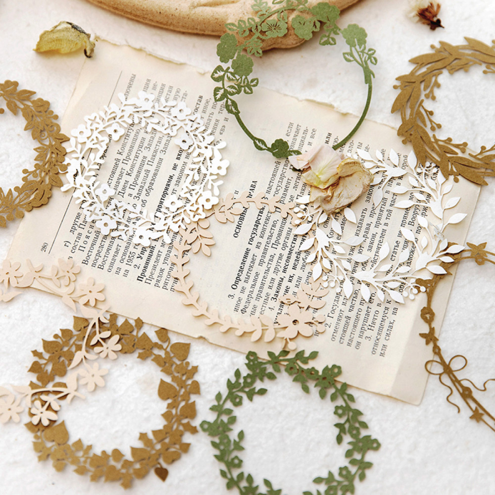 Enwei 10 ชิ ้ น [Nightingale Garden Series ] Simplicity Journal วัสดุกระดาษพิเศษ Deco กระดาษสมุดภาพสติกเกอร ์ ชุดสมุดภาพ