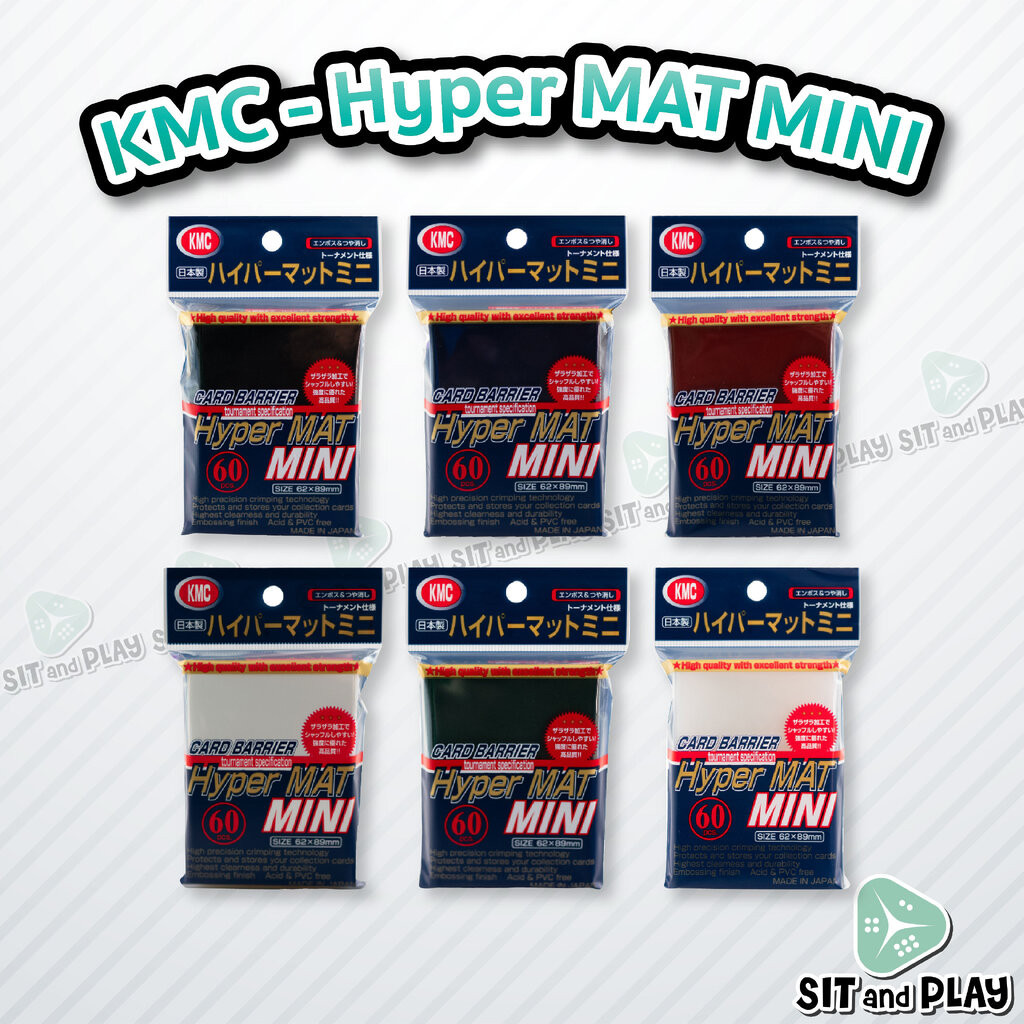 KMC - Card Barrier Hyper MAT MINI ซองใส่การ์ด Mini Size สำหรับ Yugioh, Vanguard ( 60 ซอง ) ขนาดซอง 6