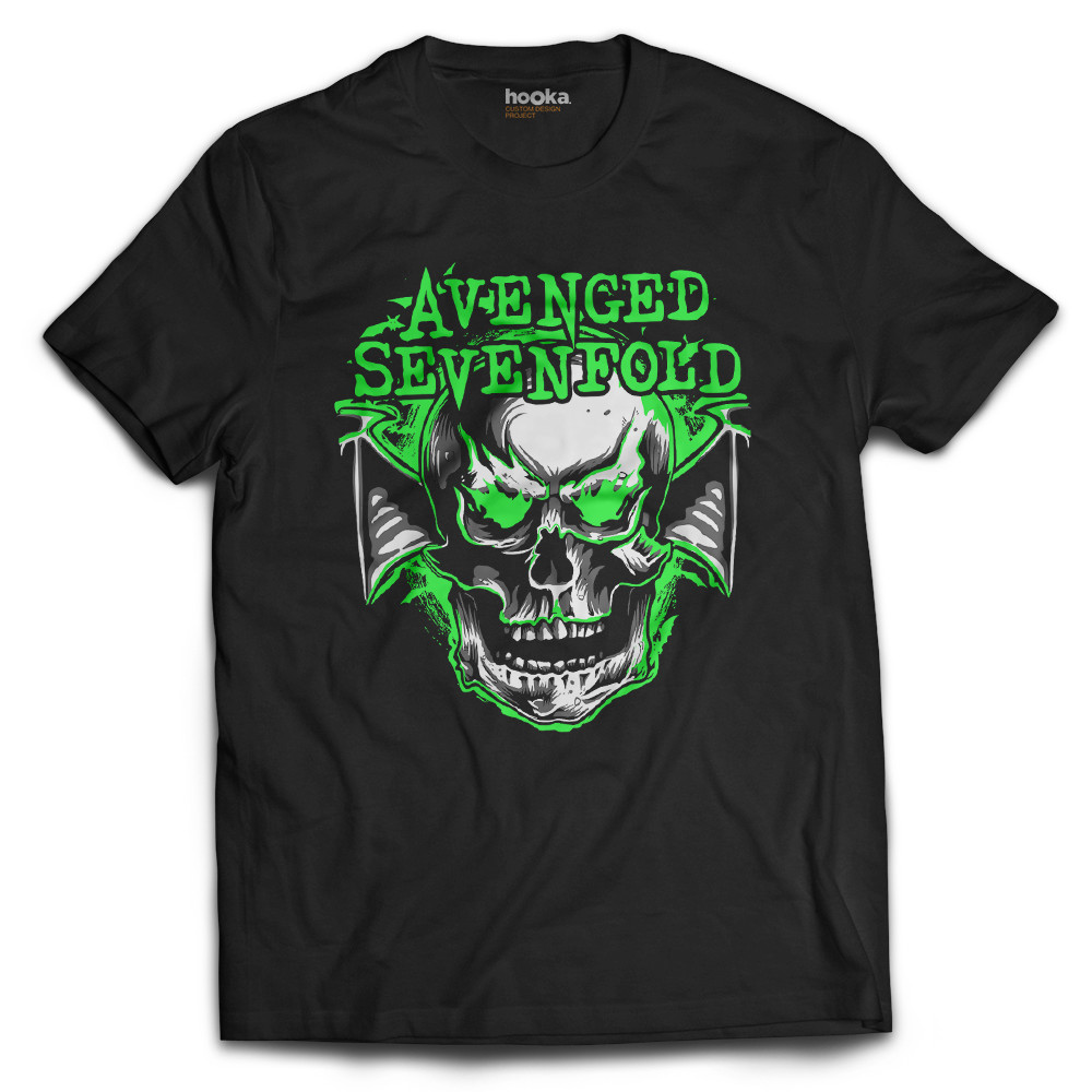 Kaos Band Metal Avenged Seven Fold Tour The Only Stop in Asia A7X Tshirt Bootleg Baju Musik