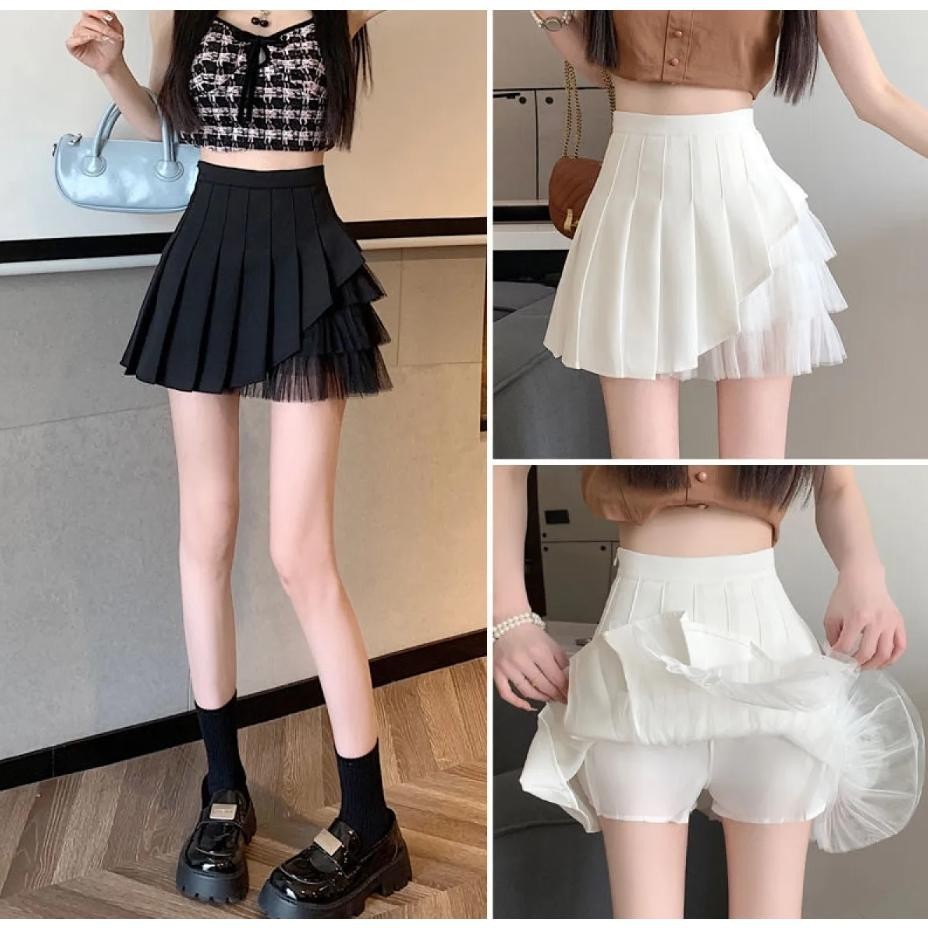 Dahong กระโปรงเทนนิส กระโปรงกางเกงเอวสูง ใส่ไปทะเล ไปคาเฟ่ งานสวยสุดๆๆ สำหรับผู้หญิง 8821