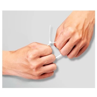 เคเบิ้ลไทร์ Cable Tie สายรัดไนล่อน สีขาว เข็มขัดรัดสาย หนวดกุ้ง