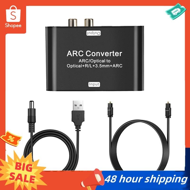 พร ้ อมสต ็ อก 1 ชุด ABS HDMI รองรับ Audio Returner ฟังก ์ ชั ่ น ARC Optical Fiber Digital Audio Conversion Analog สัญญาณ DAC Audio Converter