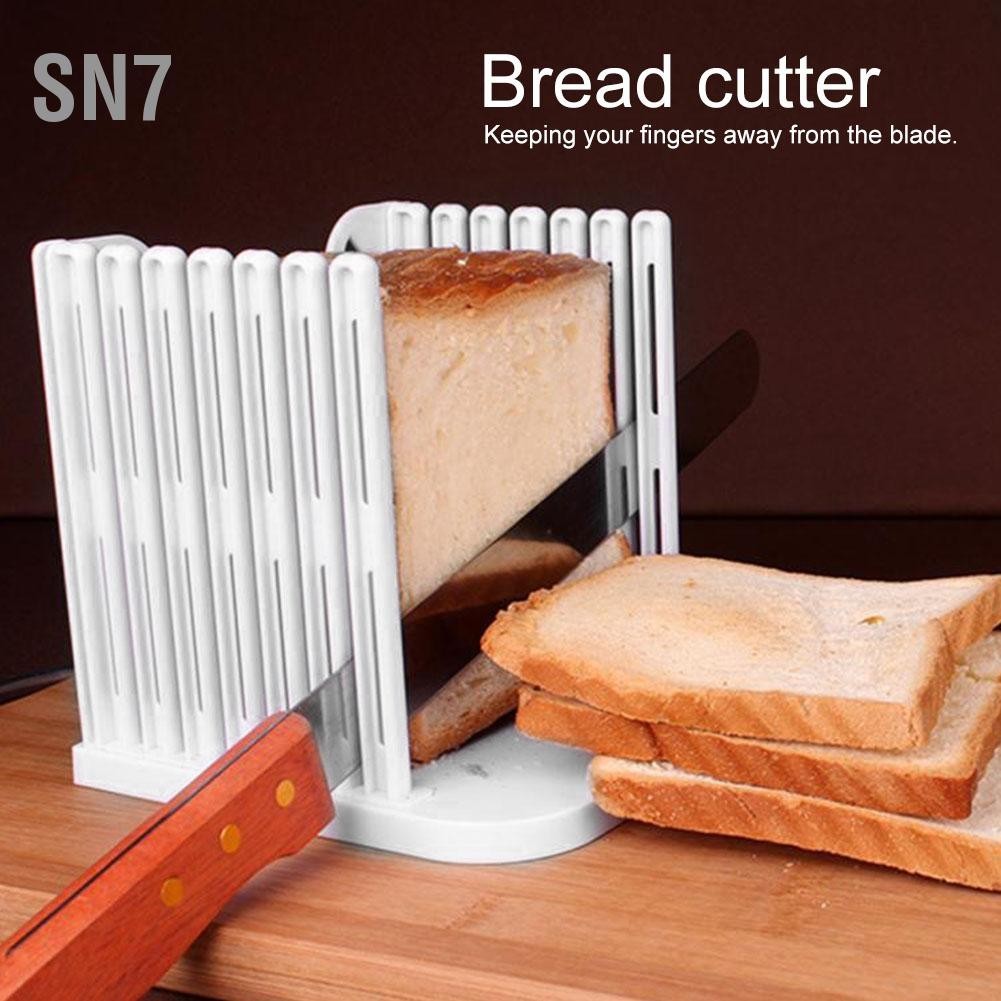 SN7 เครื่องตัดขนมปังแบบพับได้ Loaf Toast เครื่องตัดแม่พิมพ์เบเกอรี่เครื่องมือสำหรับหั่นขนมปังครัว