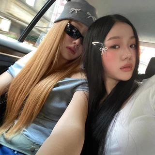 หวานเย็นสาวคริสตัล บลิง โบว์จี้กิ๊บติดผมกิ๊บติดผมคลิปด้านเรียบคลิปเครื่องประดับผม