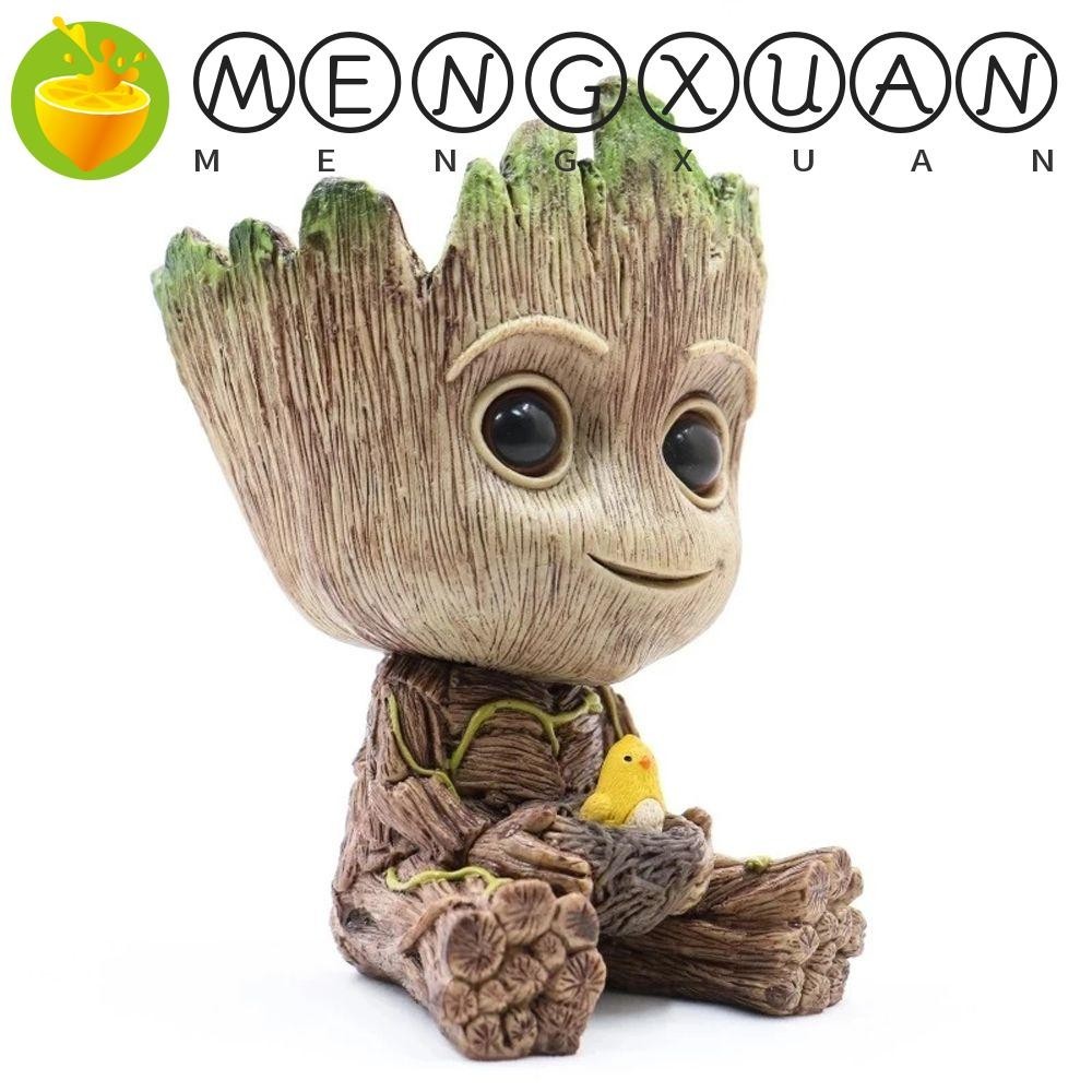 Mengxuan Groot Action Figure นั ่ งรถตกแต ่ ง Mini Groot รูปของเล ่ น Marvel 6 ซม.อะนิเมะ Action Figure