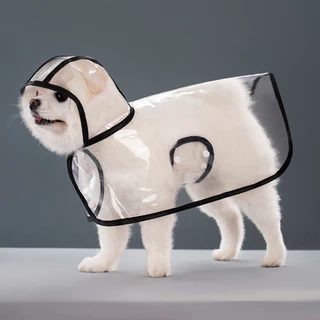 กันน ้ ําโปร ่ งใสสุนัขเสื ้ อกันฝนลูกสุนัข Hoodie เสื ้ อผ ้ าสัตว ์ เลี ้ ยงสําหรับ Shih Tzu Cat Jacket