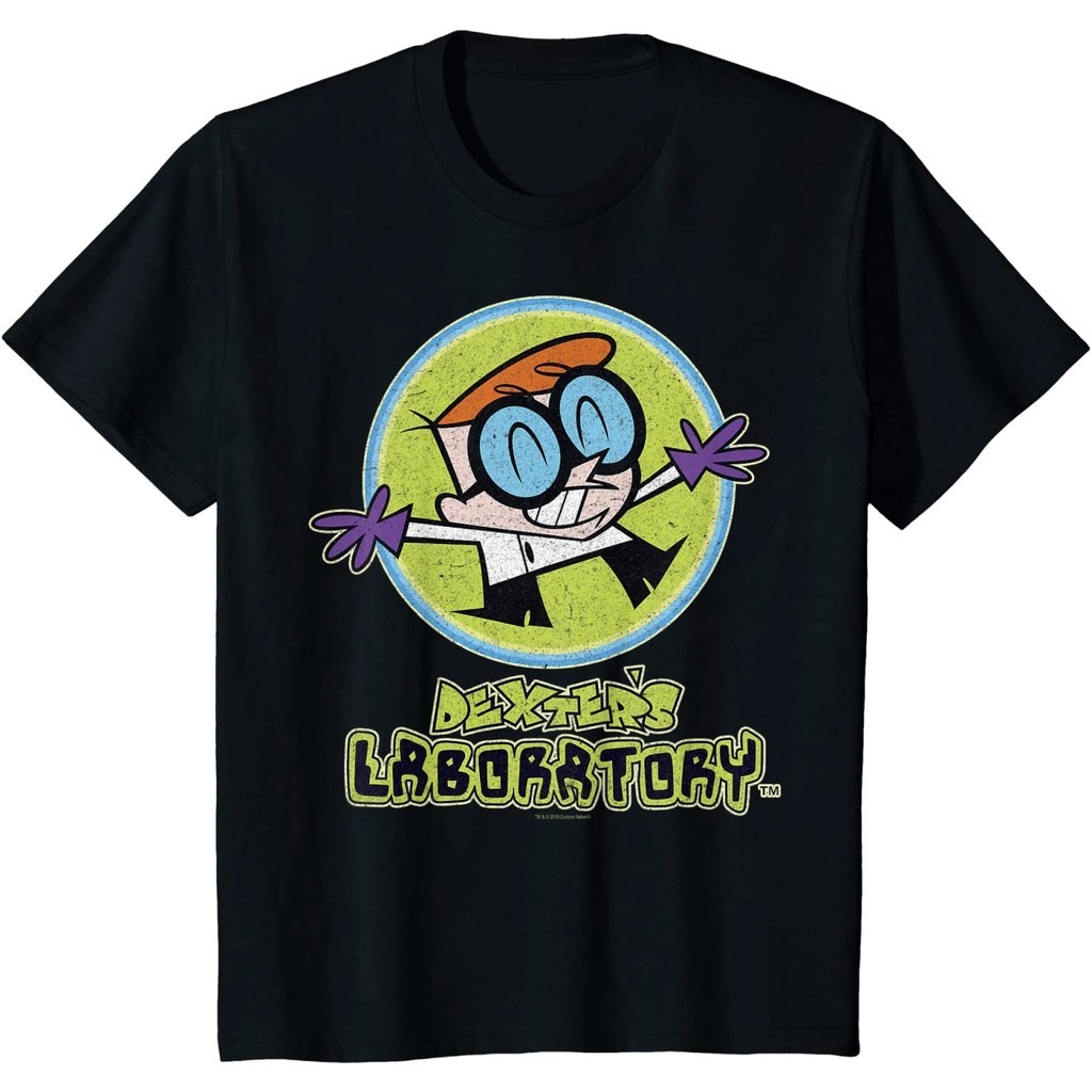 เสื้อยืดผ้าฝ้ายพรีเมี่ยม เสื้อยืด พิมพ์ลายโลโก้ Cn Dexter's Laboratory Dexter