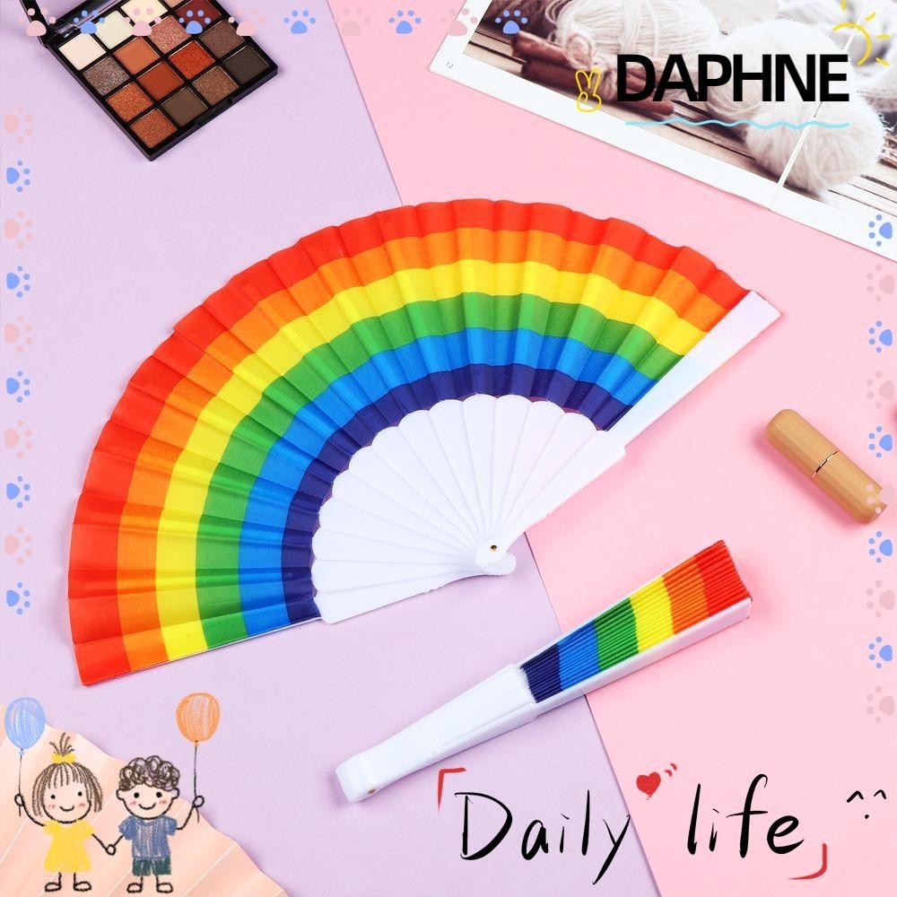 Daphne Rainbow Folding Fan Club Gay Pride EDM Vintage LGBT