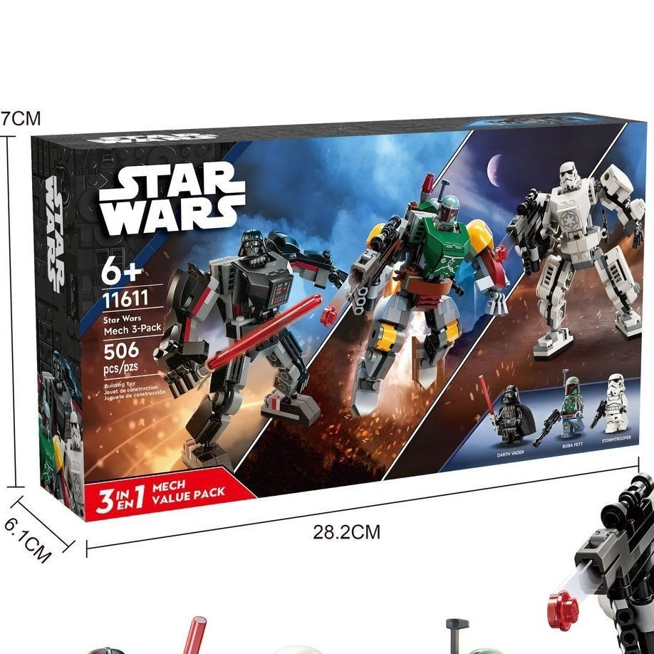 ใช ้ งานร ่ วมกับ Lego Star Wars Building Blocks 75370 Stormtrooper Minifigures Mecha Warriors Avengers ประกอบของเล ่ น HOM7