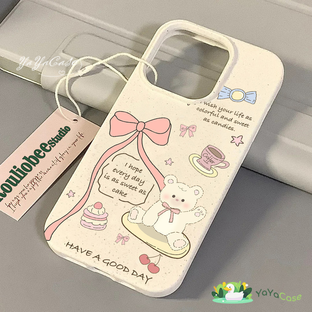 สำหรับ iPhone11 13 CUTE CASE FOR เคสไอโฟน15 12 14 Pro Max X XR XS MAX 6 7 8 14 15 Plus 12 13 MINI BEAR รุ่น TPU SOFTเคส