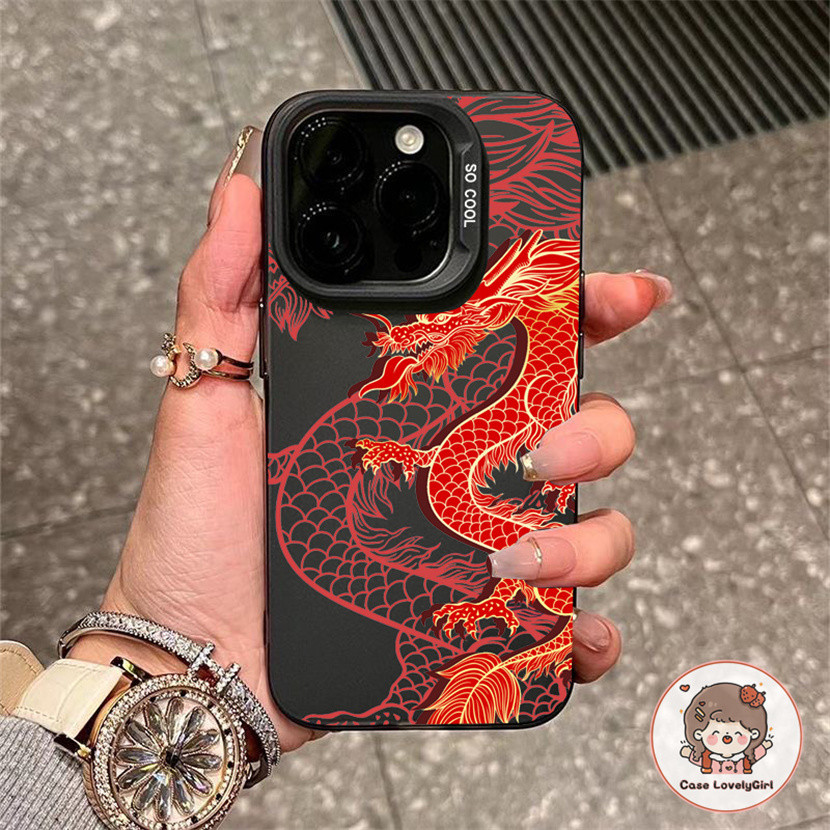 🔥ส่งจากไทย🔥มังกรจีนที่ทันสมัยและเท่ เคส IPhone 15 11 13 14 เคส 16Pro Max XR พสัส13 12 Pro 7 8 Plus SE X Xs Max Hard Case