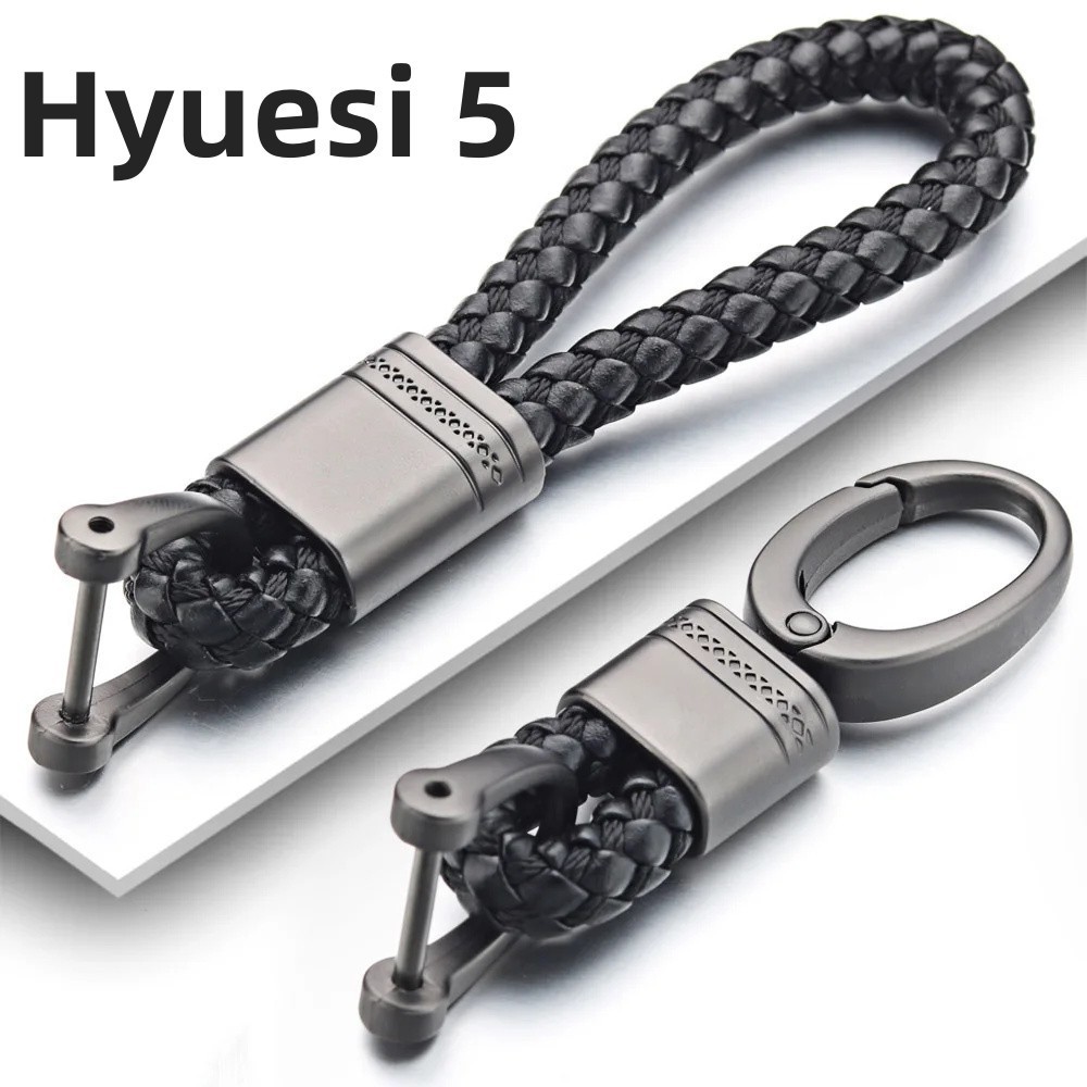 เชือกหนัง KeyChain สําหรับรถทอมือ Horseshoe Buckle พวงกุญแจคู ่ ของขวัญอัตโนมัติที ่ ถอดออกได ้ โลหะหรูหรา Key Chains