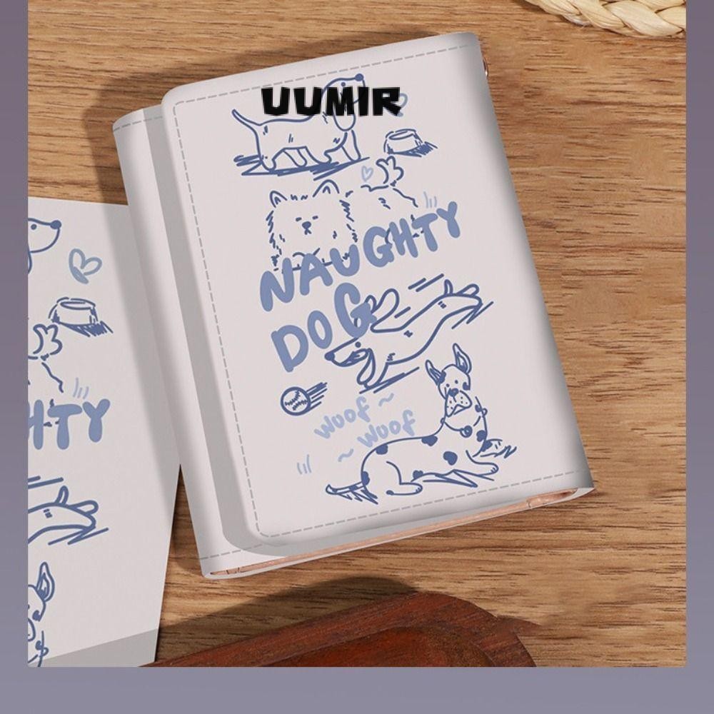 UUMIR กระเป๋าสตางค์หนัง ใบสั้น ทรงคลัทช์ ลายการ์ตูนน่ารัก แบบพับได้ มีหลายตําแหน่ง ใส่บัตรได้ สําหรับผู้หญิง