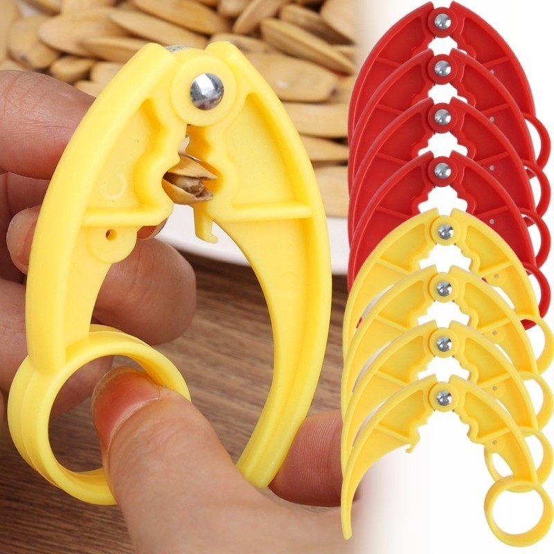 แคลมป์คีมเมล็ดแตงโม - Nut Sheller Peanut - คลิปถั่วลิสงพลาสติก - สะดวก ประหยัดแรงงาน - เครื่องปอกเปลือกเมล็ดฟักทอง - มัลติฟังก์ชั่น Mini Assist Sheller - อุปกรณ์ครัว