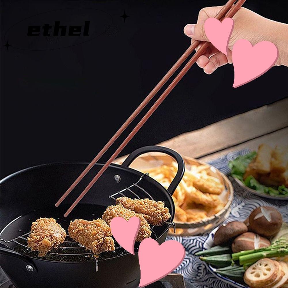 Ethel1 ตะเกียบยาว , ทอดทําอาหารตะเกียบไม ้ , ก ๋ วยเตี ๋ ยวทนทานยาวพิเศษกันลื ่ นหม ้ อร ้ อนใช ้ ตะเกียบในครัวเรือน