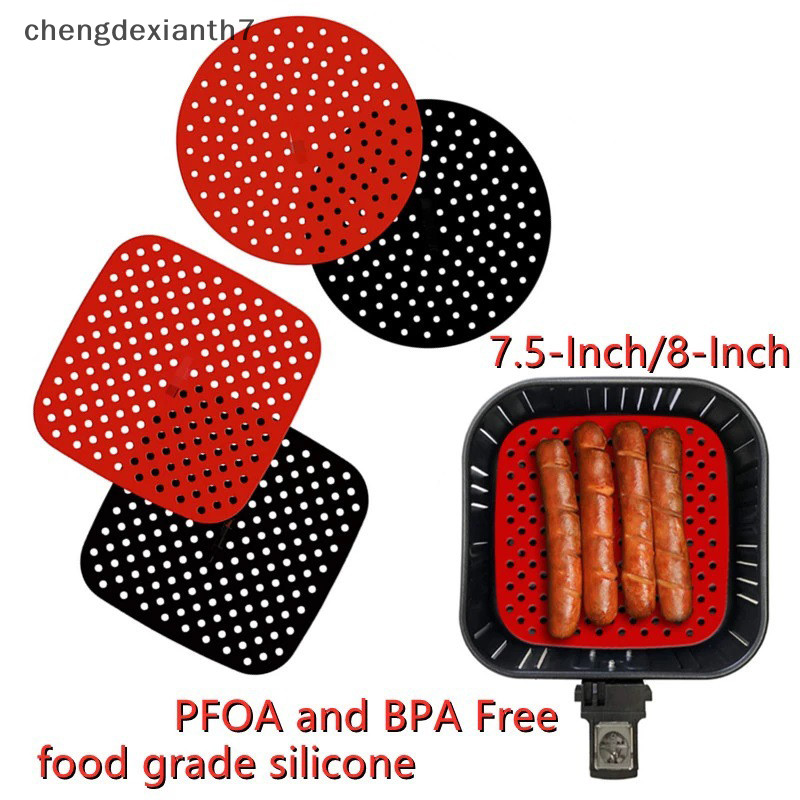 [chengdexianthh ] Air Fryer Liner Air Fryer Mat Non-Stick Silicone Fryer Basket For Air Fryers [TH ]