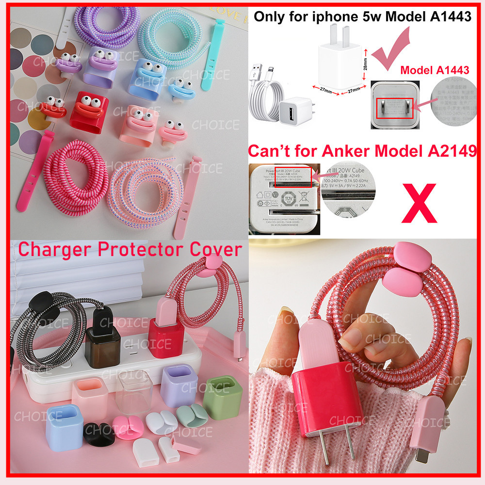 สําหรับ iPhone 5W A1443 USB-A TO L ขนาด 2.7*2.7*2.8 ซม.สี Charger Protector สําหรับ iPhone 7 7S 8 X 