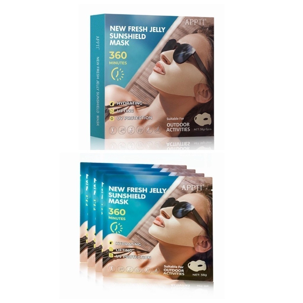 💎 หน้ากาก แปะกันแดด แผ่นเจล แปะแก้ม กันแดด กันน้ำ ฝุ่น UV ออกกำลังกาย กีฬา ยืดได้เยอะ ระบายอากาศดี นุ่มสบาย 💎 - รูปที่ 2