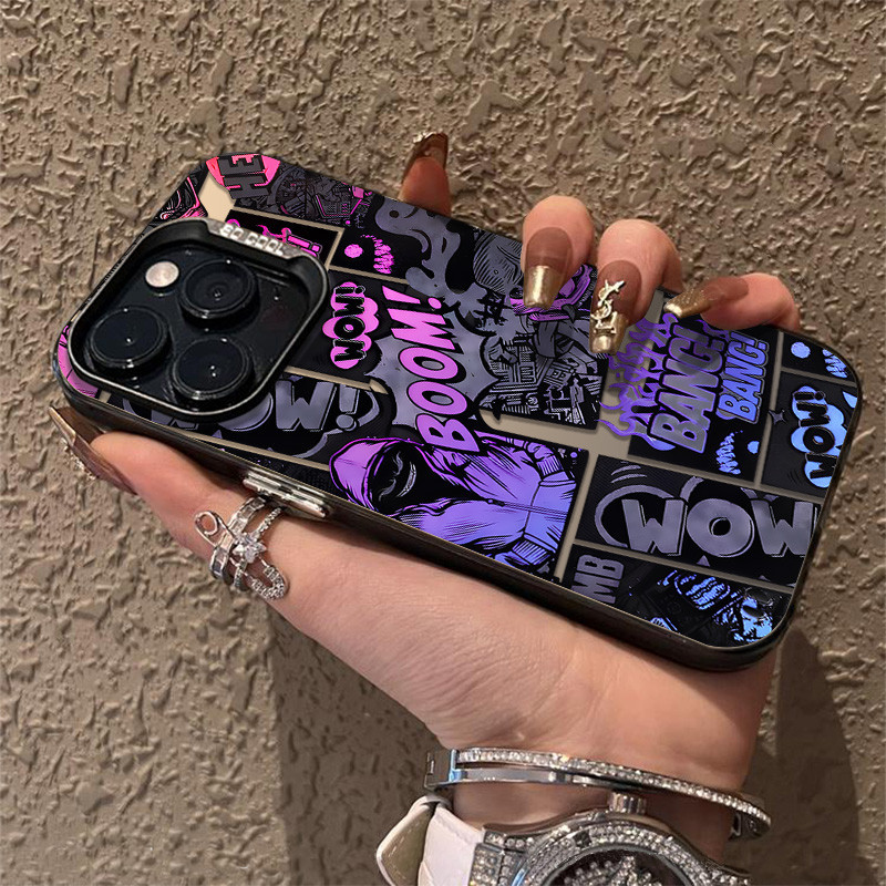 เคสไอโฟน16/15/14/13/12/11 Pro max ความคิดสร้างสรรค์ Graffiti Ghost กันกระแทก hard Compatible Case iPhone 11,12,13,14,15,16,11PM,12PM,13PM,14PM,15PM,16PM,16Plus,X/Xs, XR,7 +,8Plus