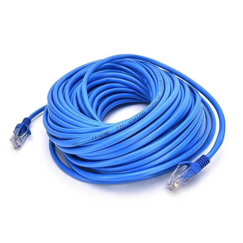 สายเคเบิลเครือข่ายอีเทอร์เน็ต Cat5e สายเคเบิลสาย LAN กันน้ำสำหรับกล้องวงจรปิดระบบกล้อง IP PoE 0.5M/5M/10M/15M/20M/30M