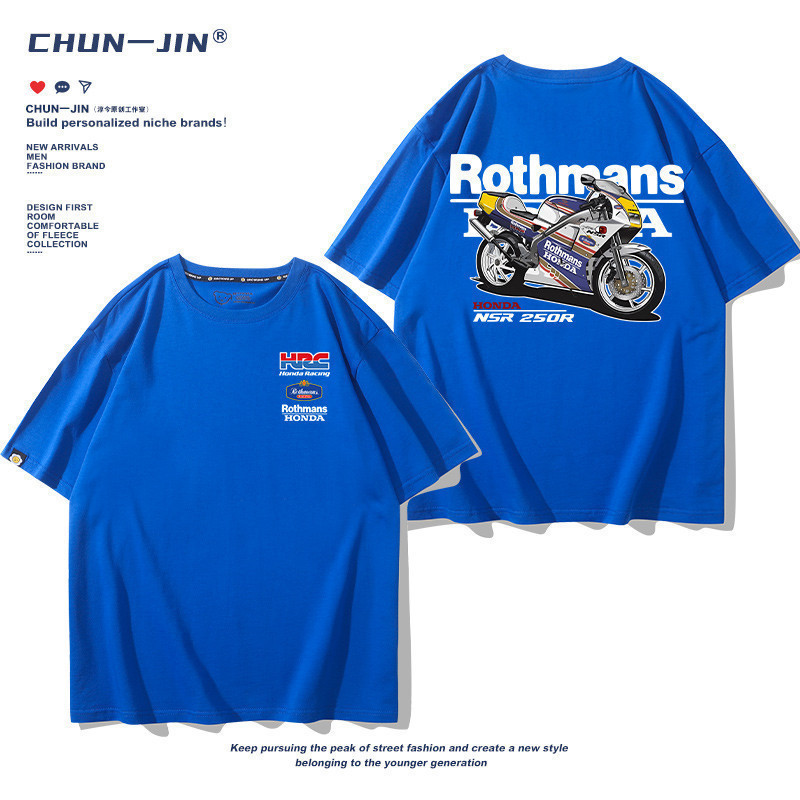 S-5XL Honda Two-chong Flaming Chariot Nsr250p4 Lok Fumen Hrc Joint Riding เสื ้ อยืด - รูปที่ 5