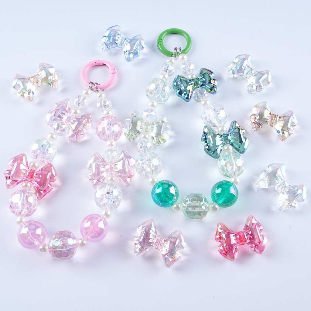 5pcs 22.2 28.6 มม.อะคริลิค DIY Charms หลวมลูกปัด Bowknots รูปที่ 2