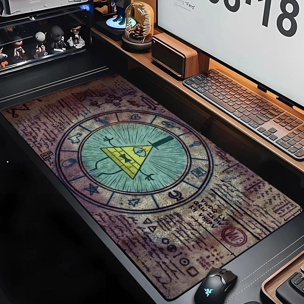 400x900 มม.โต๊ะ Protector ยาง Mousepad บริษัทตารางพรมโต๊ะ Pad Bill Cipher อะนิเมะแผ่นรองเมาส์ Gravity Fall Mouse Pad