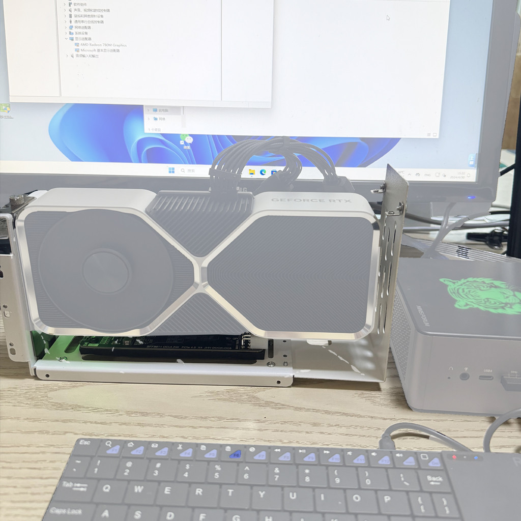 แล็ปท็อป eGPU กรณี SFF 8611 Oculink M.2 ภายนอกกราฟิกการ์ด GPU ผู้ถือ Dock PCIE 4.0 X4 Gen4 สําหรับโน้ตบุ๊ค GDP NUC อะแดปเตอร์การ์ด