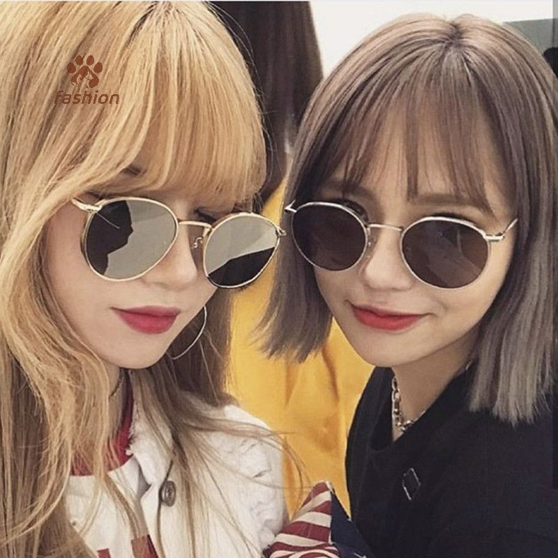 [แฟชั่น] Trend Star แว่นตาสไตล์เดียวกันยุโรปอเมริกันรูปไข่ขนาดเล็ก Shades แว่นตากันแดดป้องกันรังสีแว่นตาสําหรับผู้หญิง {TH}
